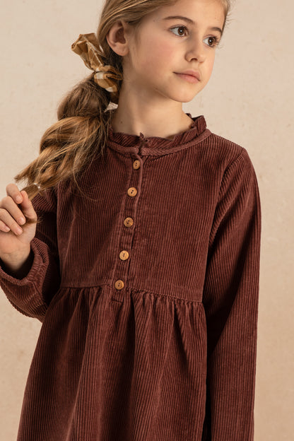 Vermont dress - corduroy plum